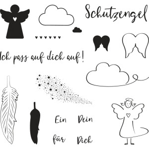 Clear Stamps Schutzengel, 102,5x97mm, 16 Motive, SB-Btl....