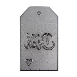 Stanzschablone Anh&auml;nger F&uuml;r Dich, 8,5x5cm, SB-Btl. 1St&uuml;ck