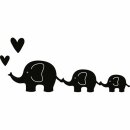 Stanzschablone Elefantenfamilie, 0,8-2,3cm x 0,7-9cm,...