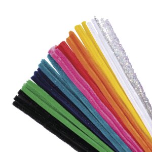Chenilledraht Mix, 0,9x30cm, 10 Farben à 3...