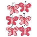 Filz-Schmetterling, 5cm, SB-Btl 6Stück, pink