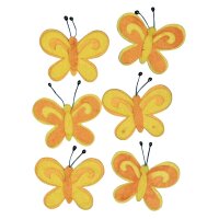 Filz-Schmetterling, 5cm, SB-Btl 6Stück, orange