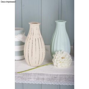 Glas Vase, 7cm &oslash;, 14cm, mit Streifen