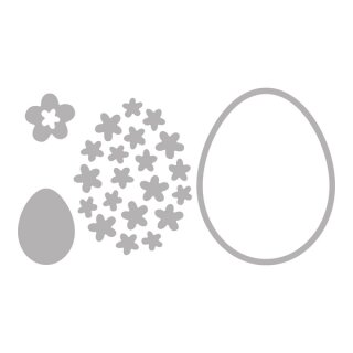 Stanzschabl. Set: Blooming Egg, SB-Btl 4Stück, 1,1-5,6cm