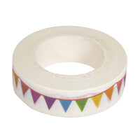 Washi Tape Party Wimpel, 15mm, Rolle 15m