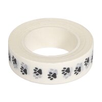 Washi Tape Pfotenabdrücke, 15mm, Rolle 15m