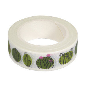Washi Tape Cactus Family, 15mm, Rolle 10m