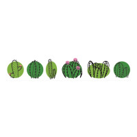 Washi Tape Cactus Family, 15mm, Rolle 10m