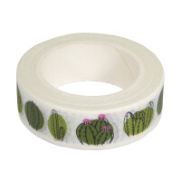 Washi Tape Cactus Family, 15mm, Rolle 10m