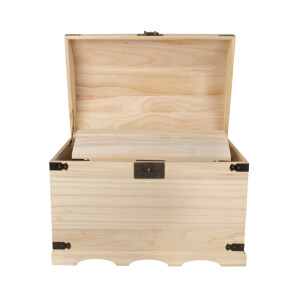 Holz-Truhen-Set, 2 Gr&ouml;&szlig;en, 37x21x26 cm + 44,8x28,8x32 cm