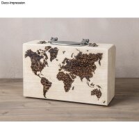 Holz-Koffer mit Kunststoffgriff, 25x16x9cm