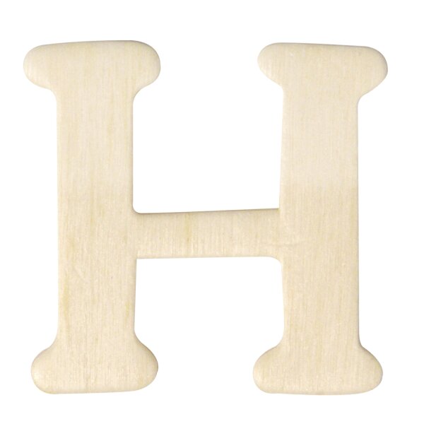 Holz-Buchstaben, 4 cm, H