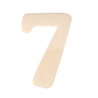 Holz-Zahlen, 4 cm, 7