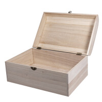 Holz-Koffer mit Antikbeschlag, 29,5x20,5x14 cm