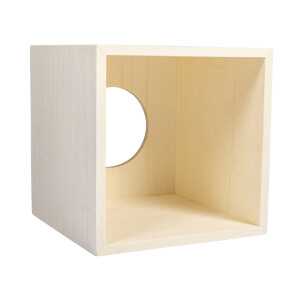 Holz Kosmetikt&uuml;cher Box FSC 100%, 14x14x14cm, natur