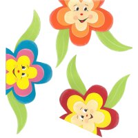 Bastelset Fensterbild /Fenstergucker Blume von Prell, 6 Stück