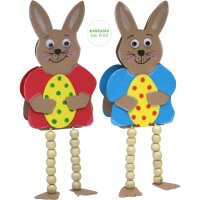 Bastelset Kantenhocker Hase von Prell, 6 Stück