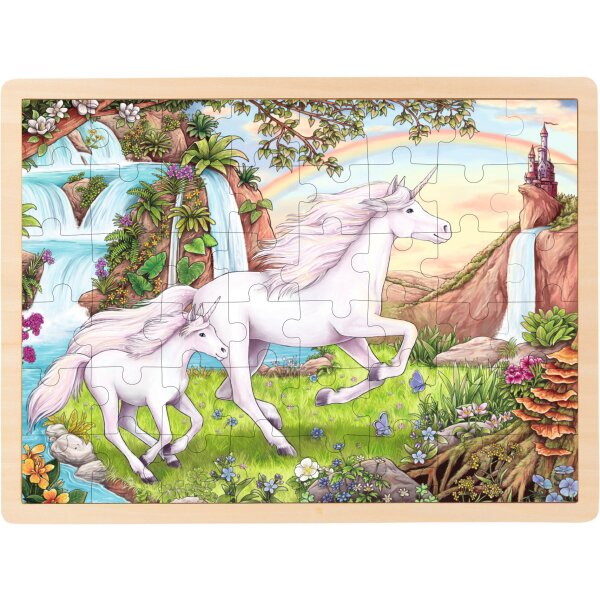 Einlegepuzzle Einhorn, 40 x 30 cm, 48teilig