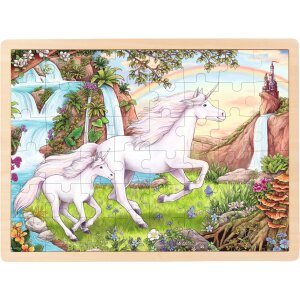 Einlegepuzzle Einhorn, 40 x 30 cm, 48teilig