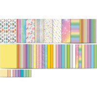 Papierset Pastell, Basteln ohne Ende, inkl. Vorlagen
