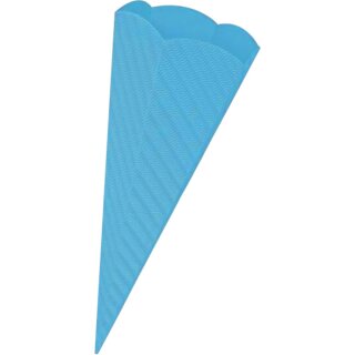 Schultütenrohling aus 3D Wellpappe californiablau, h: 68 cm