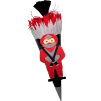 Schultüte Bastelset Ninja rot von Prell, inkl. Schulstarterpaket GRATIS