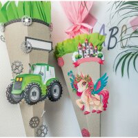Green & Easy Schultüte Bastelset Traktor von URSUS, inkl. Schulstarterpaket GRATIS