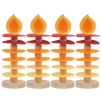 Bastelset Filzkerze, 16 cm hoch,  4 Stück