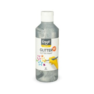CREALL® Glitter Glitzerfarbe, 250 ml Silber