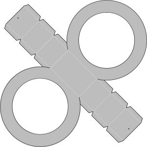 Laternenrohling metallic, &Oslash; 19 cm irisierend
