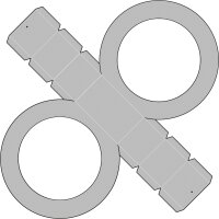 Laternenrohling metallic, Ø 19 cm irisierend