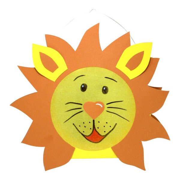 Always Amazing Löwe Laterne Bastelset - Kreativ-Set Für Kinder Ab 6 Jahren | Inkl. LED-Teelicht & Anleitung