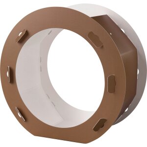 Laternenrohling rund braun, &Oslash; 22 cm