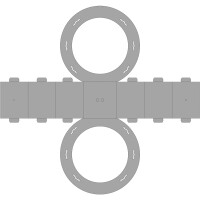 Laternenrohling rund schwarz, Ø 22 cm