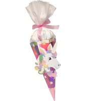 Schultüte Bastelset Regenbogen Einhorn von Prell, inkl. Schulstarterpaket GRATIS