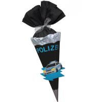 Schultüte Bastelset Polizeiauto vorgestanzt von Prell, inkl. Schulstarterpaket GRATIS