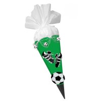 Schultüte Bastelset Fußball grün-weiß von Prell, inkl. Schulstarterpaket GRATIS