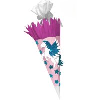 Schultüte Bastelset Pegasus Glitzerstern von Prell, inkl. Schulstarterpaket GRATIS