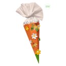 Schultüte Bastelset Schmetterling/Blume orange inkl. Schulstarterpaket GRATIS