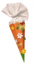 Schultüte Bastelset Schmetterling/Blume orange inkl. Schulstarterpaket GRATIS