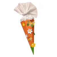 Schultüte Bastelset Schmetterling/Blume orange von Prell, inkl. Schulstarterpaket GRATIS
