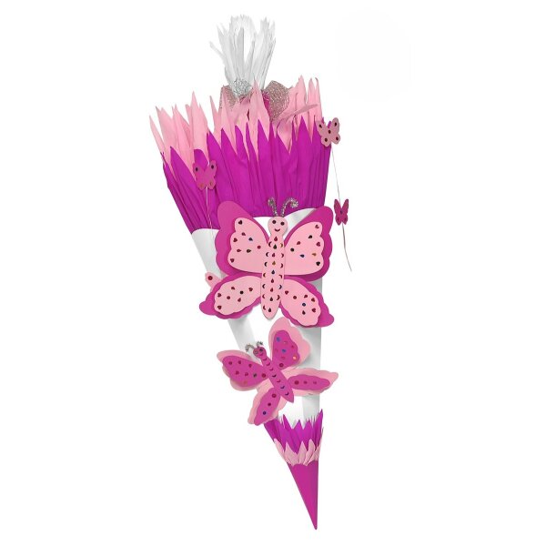Schultüte Bastelset Schmetterling vorgestanzt von Prell, inkl. Schulstarterpaket GRATIS