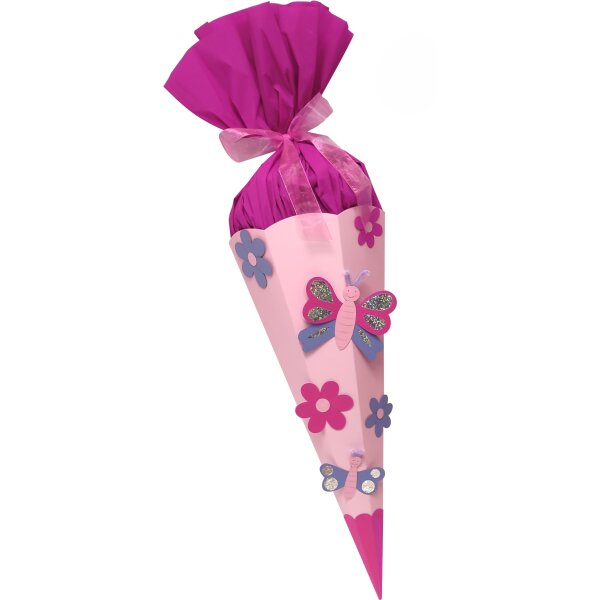 Schultüte Bastelset Schmetterling-Blume vorgestanzt...
