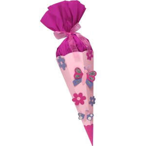 Schultüte Bastelset Schmetterling-Blume vorgestanzt...