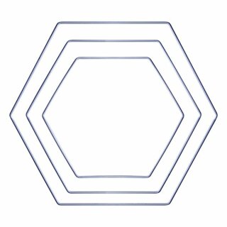 Metallringe Hexagon sortiert