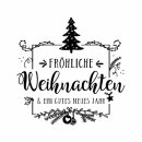 Stempel Fröhliche Weihnachten, 7x7cm