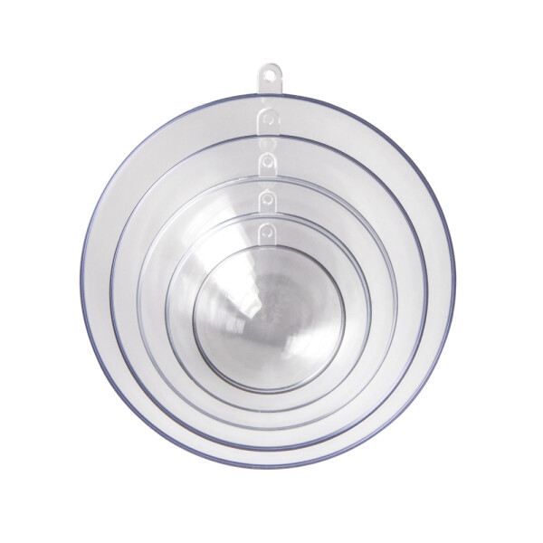 Gießformen Set Schalen L, 5 Acryl-Halbkugeln: ø 6-14cm