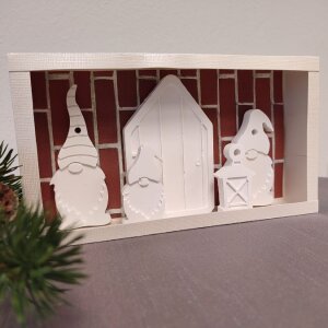 Silikon Gie&szlig;form Wichtel, 14,5x26x1cm, 6 Formen, Box 1St&uuml;ck