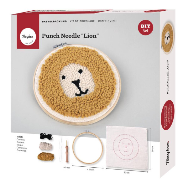 BP Punch Needle Lion, 21cm ø, Box