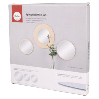 Spiegelplatten Set, Kanten geschliffen, 1 x 20cm ø + 2 x 15cm ø, Box 1Set